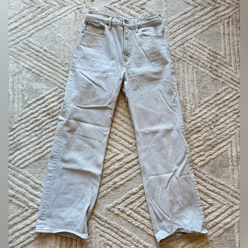 Abercrombie & Fitch ICY GREY - High Rise 90s Relaxed Jean